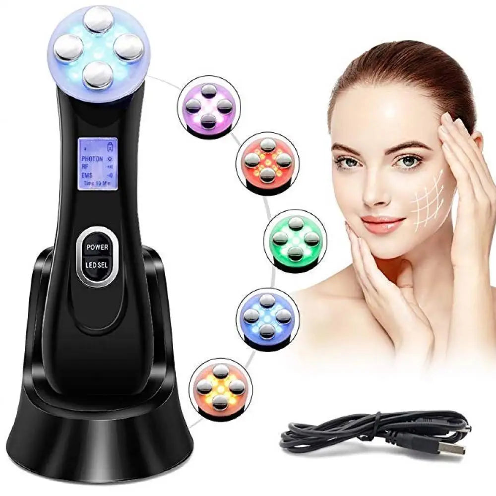 Máquina de levantamento facial Ems Micro-corrente Massageador facial Firmador de pele Led Photon Rejuvenescimento Dispositivo de beleza Remoção de rugas Beauty Device Tighten Wrinkle Removal